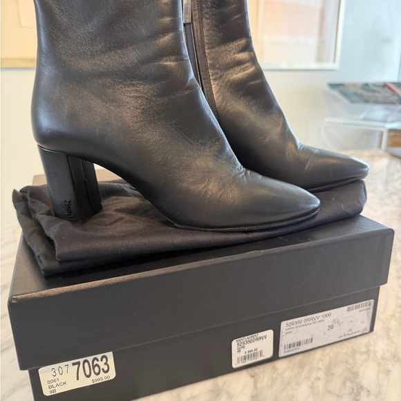 Saint Laurent Lou 70mm Boot Black Lambskin Leather sz 39 - Picture 11 of 12